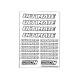 Stickers sheet Ultimate White Size A6 - AIGOIN RACING - AR3021