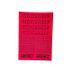 Stickers sheet Ultimate Fluo pink Size A6 - AIGOIN RACING - AR3020