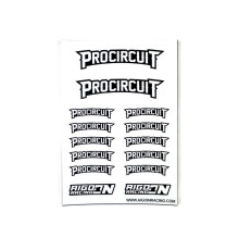 Stickers Procircuit Blanc sur format A6 - AIGOIN RACING - AR3029