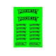 Stickers Procircuit Vert Fluo sur format A6 - AIGOIN RACING - AR3027