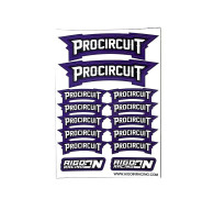 Stickers sheet Procircuit Purple Size A6 - AIGOIN RACING - AR3032