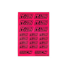 Stickers Nitrolux Rose Fluo sur format A6 - AIGOIN RACING - AR3036