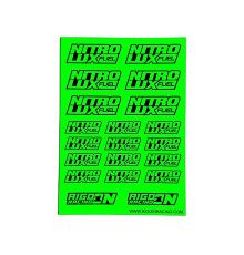 Stickers Nitrolux Vert Fluo sur format A6 - AIGOIN RACING - AR3035