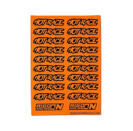 Stickers sheet Hot Race Fluo orange Size A6 - AIGOIN RACING - AR3042