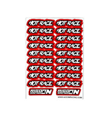 Stickers Hot Race Rouge sur format A6 - AIGOIN RACING - AR3046