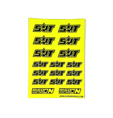 Stickers SRT Jaune Fluo sur format A6 - AIGOIN RACING - AR3049