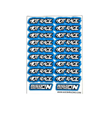 Stickers Hot Race Bleu sur format A6 - AIGOIN RACING - AR3047