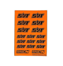 Stickers SRT Orange Fluo sur format A6 - AIGOIN RACING - AR3050