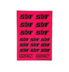 Stickers SRT Rose Fluo sur format A6 - AIGOIN RACING - AR3052