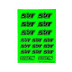 Stickers SRT Vert Fluo sur format A6 - AIGOIN RACING - AR3051