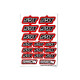 Stickers SRT Rouge sur format A6 - AIGOIN RACING - AR3054