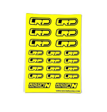 Stickers LRP Jaune Fluo sur format A6 - AIGOIN RACING - AR3057