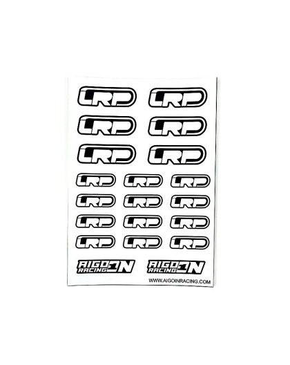 Stickers LRP Blanc sur format A6 - AIGOIN RACING - AR3061