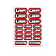 Stickers sheet LRP Red Size A6 - AIGOIN RACING - AR3062