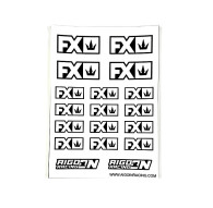 Stickers sheet FX White Size A6 - AIGOIN RACING - AR3069
