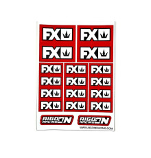 Stickers FX Rouge sur format A6 - AIGOIN RACING - AR3070