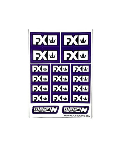 Stickers sheet FX Purple Size A6 - AIGOIN RACING - AR3072