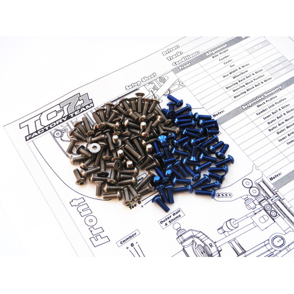  Rc10 Tc7.1 Titanium & Alloy Hex Screw Set - HIRO SEIKO - 48086