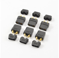 XT-90 BLACK FEMALE CONNECTORS (6PC) - CENTRO - C0356