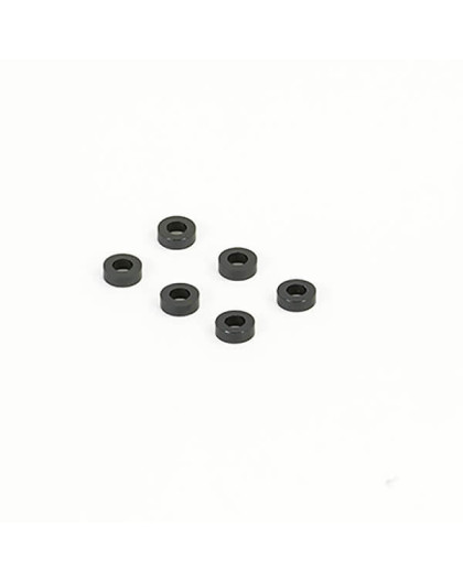BLACK M3 FLAT WASHER 5.75mm x 2.0mm (6) - CENTRO - C0635-4