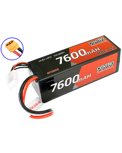 Centro Accu 4S 7600mah 14.8V 100C prise XT90 - CENTRO - C5050XT90
