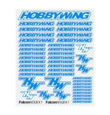 Planche de stickers Bleu/Blanc - HOBBYWING - D0001BW