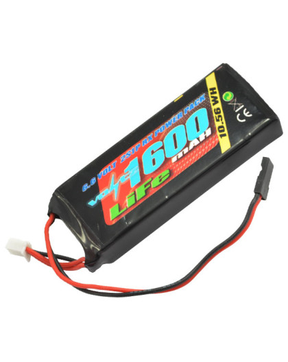 Voltz accus de réception life plat 1600mah 2S 6.6V - VOLTZ - VZ0250