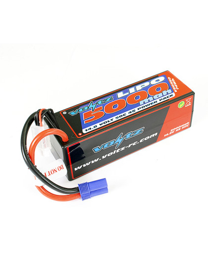 5000mah HARDCASE 14.8V 50C LIPO STICK EC5 - VOLTZ - VZ0350EC5