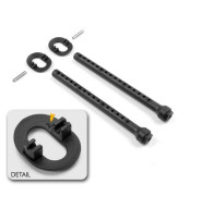 FRONT BODY MOUNT SET +2MM HEIGHT - 301324 - XRAY