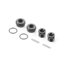 ALU ADJUSTABLE BODY POST STOP - BLACK (2) - XRAY - 301351-K