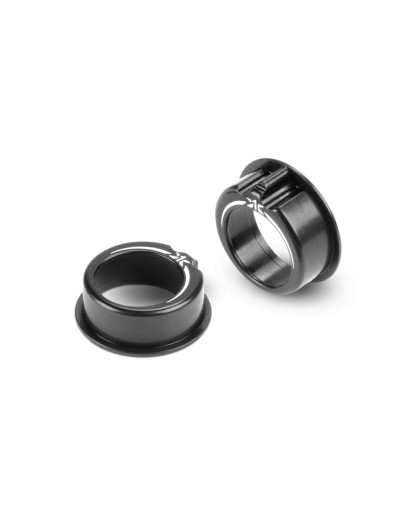 ALU ADJUSTMENT BALL-BEARING HUB +1MM - BLACK (2) - XRAY - 302064-K
