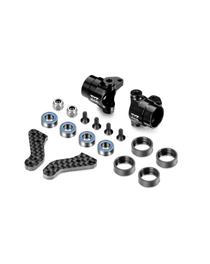 Kit fusées alu avec équerres direction carbone (2) - XRAY - 302202