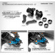 Kit fusées alu avec équerres direction carbone (2) - XRAY - 302202