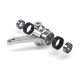 ALU STEERING BLOCK WITH BEARINGS - ORANGE - 302256 - XRAY
