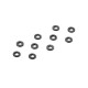 Rondelles alu noires 3x6x0.5 mm (10) - XRAY - 303121-K