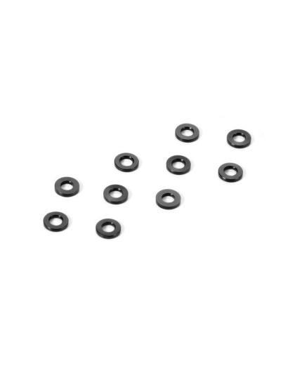 Rondelles alu noires 3x6x0.5 mm (10) - XRAY - 303121-K