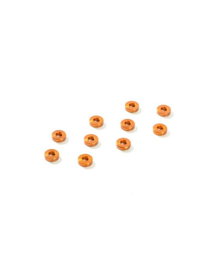 Rondelles alu oranges 3x7x2.0 mm (10) - XRAY - 303138-O