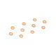 ALU SHIM 3x5x0.5MM - ORANGE (10) - 303142-O - XRAY