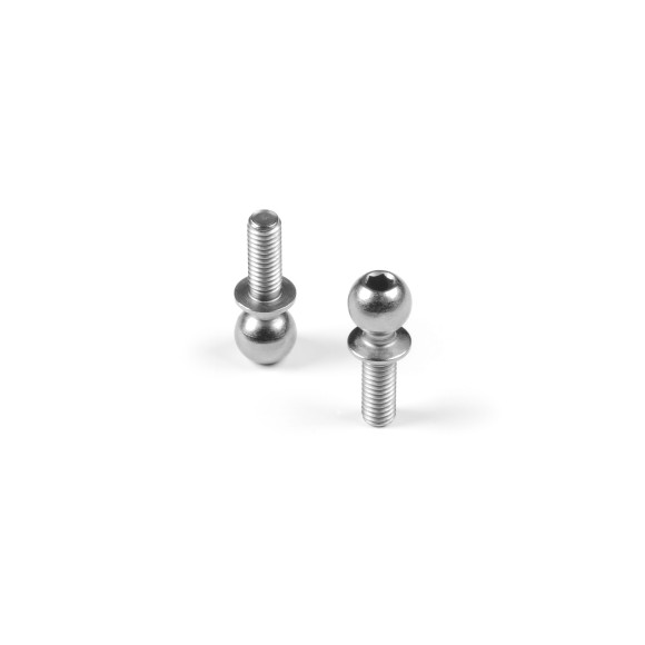HARD STEEL BALL END 5.4MM WITH THREAD 8MM -NICKEL (2) - XRAY - 362658