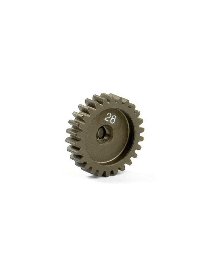 NARROW ALU PINION GEAR - HARD COATED 26T / 48 - 305926 - XRAY
