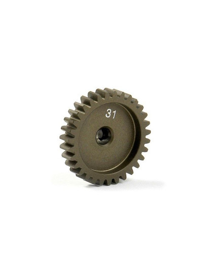 NARROW ALU PINION GEAR - HARD COATED 31T / 48 - 305931 - XRAY
