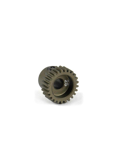 NARROW ALU PINION GEAR - HARD COATED 25T / 64 - 305975 - XRAY