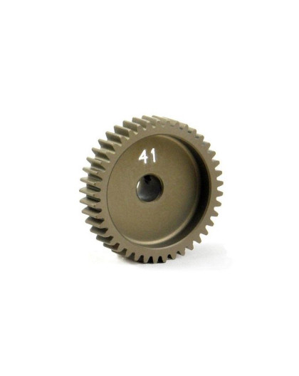 NARROW ALU PINION GEAR - HARD COATED 41T / 64 - 305991 - XRAY