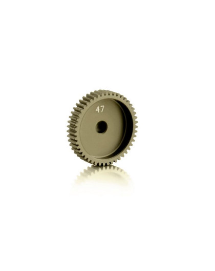 NARROW ALU PINION GEAR - HARD COATED 47T / 64 - 305997 - XRAY