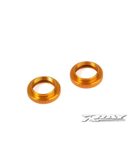 T4 ALU SHOCK ADJUSTABLE NUT - ORANGE (2) - 308042-O - XRAY