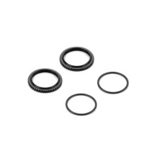 XLP2 ALU SHOCK ADJUSTABLE NUT - BLACK (2) - XRAY - 308047
