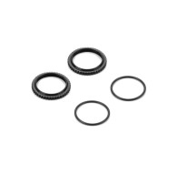 XLP2 ALU SHOCK ADJUSTABLE NUT - BLACK (2) - XRAY - 308047