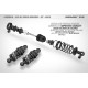 Jeu complet amortisseurs alu ULP Noir (2) - XRAY - 308308-K