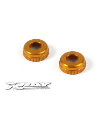 Bouchon d'amortisseur alu orange (2) - XRAY - 308327-O