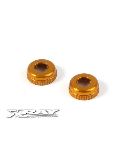ALU CAP FOR XRAY SHOCK BODY 308322 - ORANGE (2) - 308327-O - XRAY